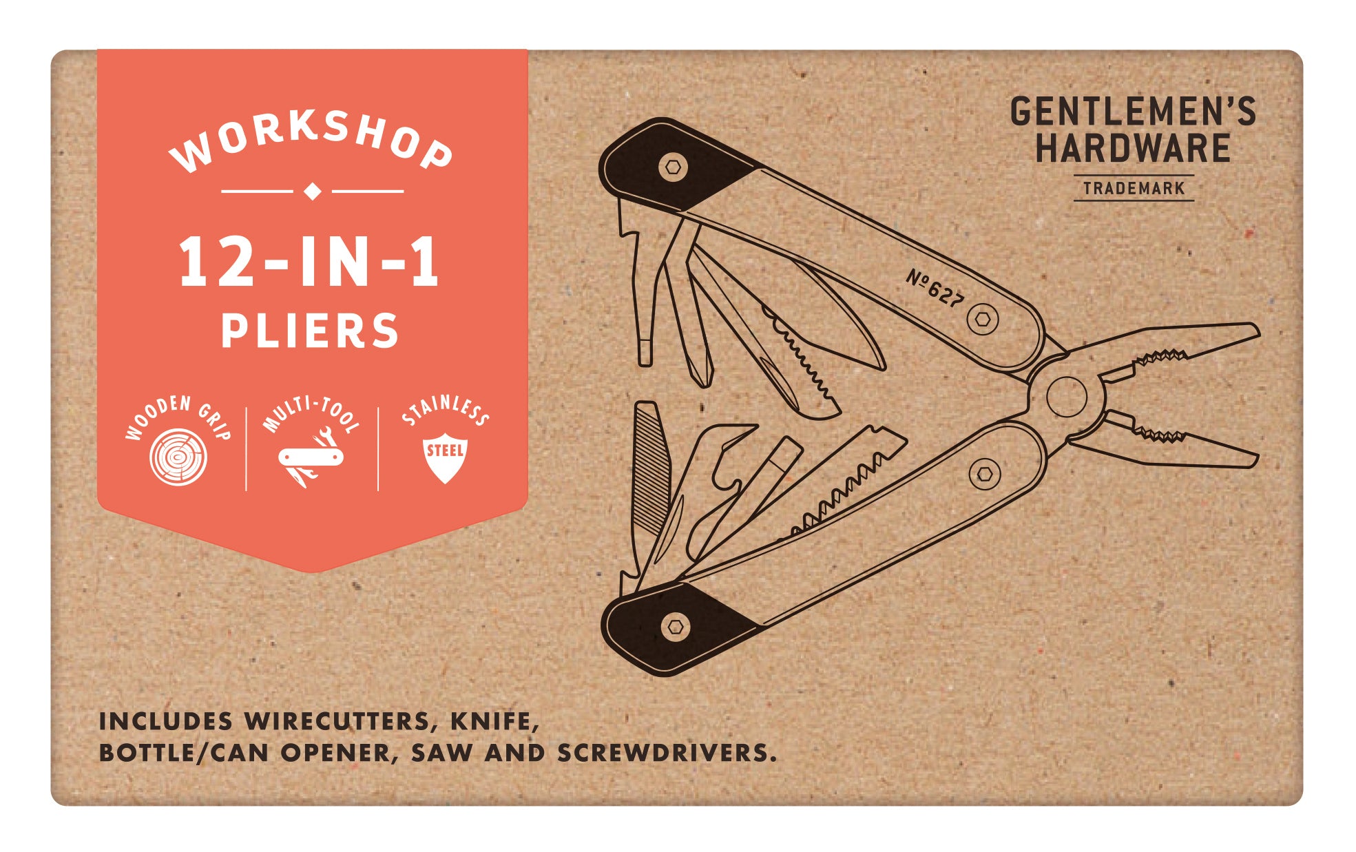 Gentlemen's Hardware 12-In-1 Plier Multi Tool