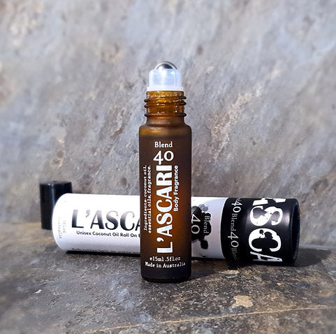 L’Ascari Unisex Roll on Body Fragrance, Blend 40