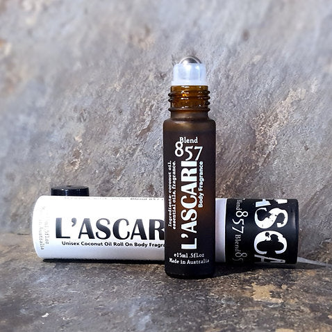 L’Ascari Unisex Roll on Body Fragrance, Blend 857