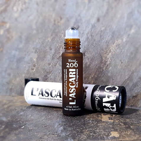 L’Ascari Unisex Roll on Body Fragrance, Blend 206