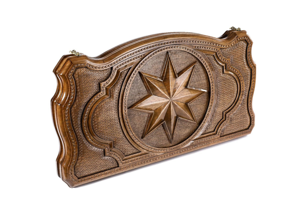 Hrachya Ohanyan Woodworks Octagram Backgammon