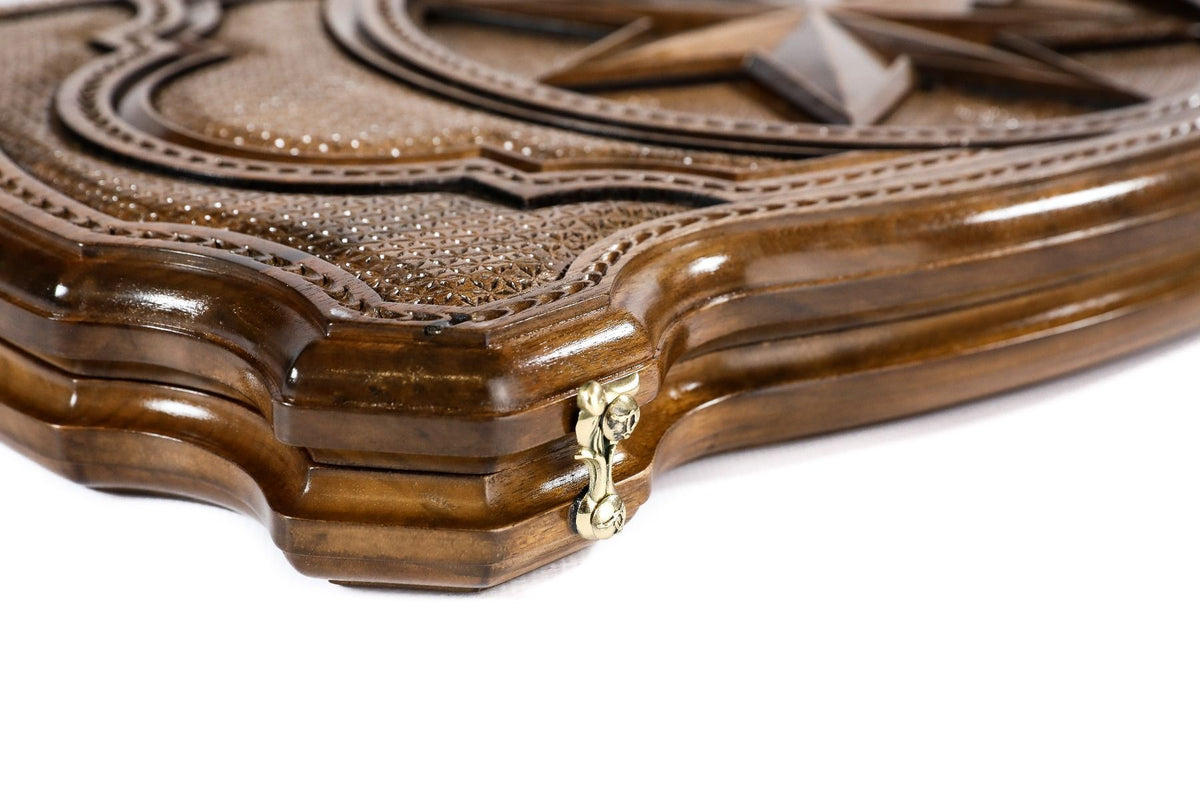 Hrachya Ohanyan Woodworks Octagram Backgammon