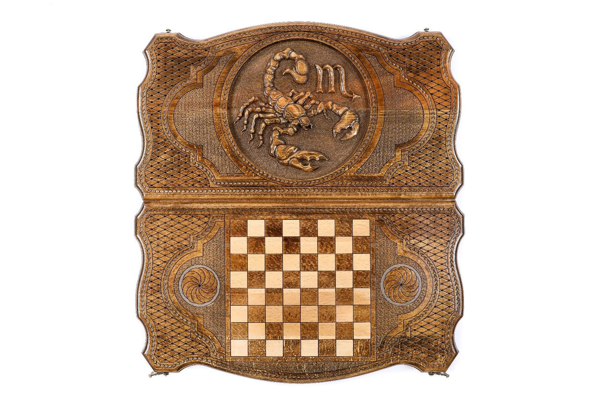 Hrachya Ohanyan Woodworks Scorpio Backgammon