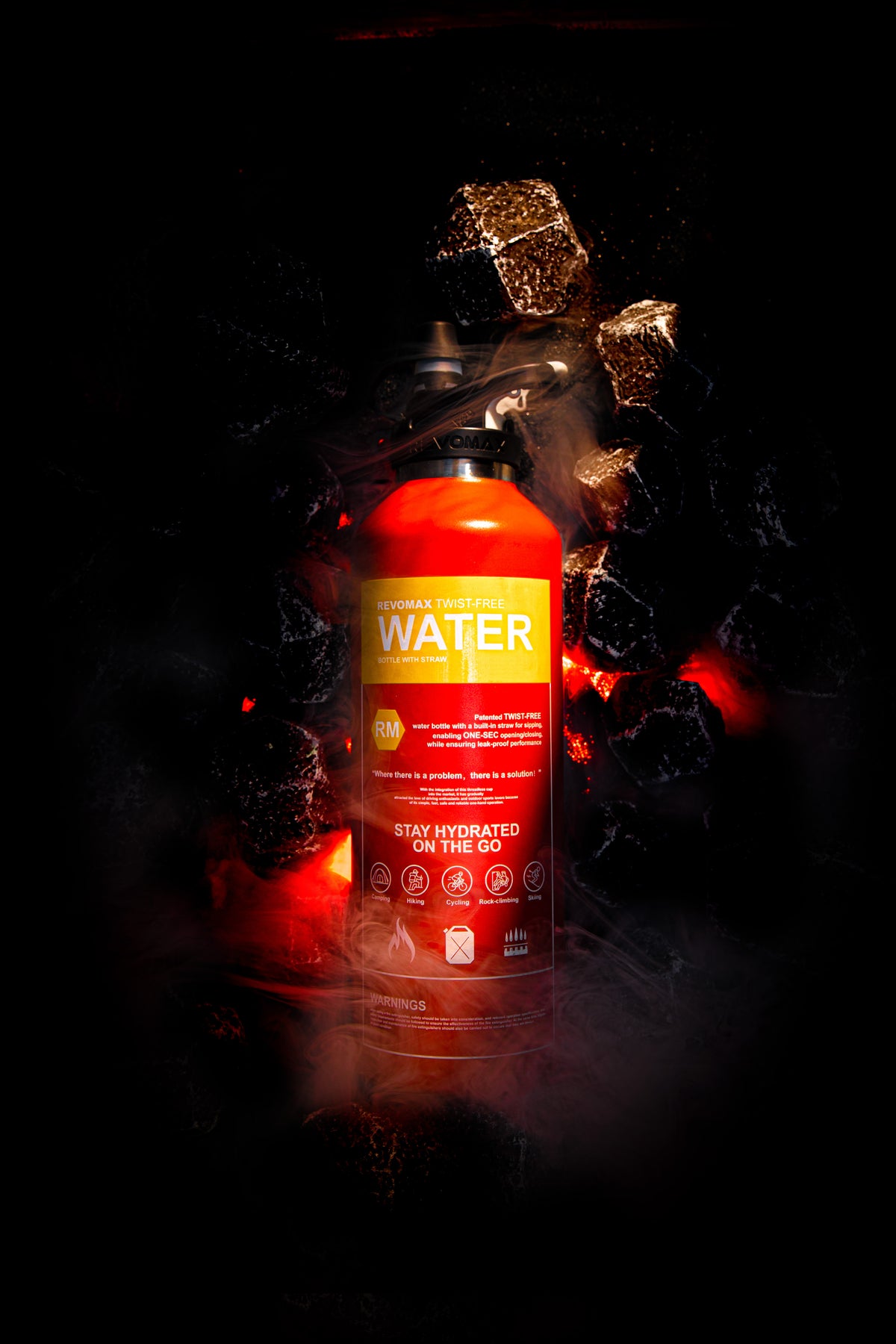 Revomax &#39;Thirst Extinguisher&#39; Vacuum Insulated Water Flask