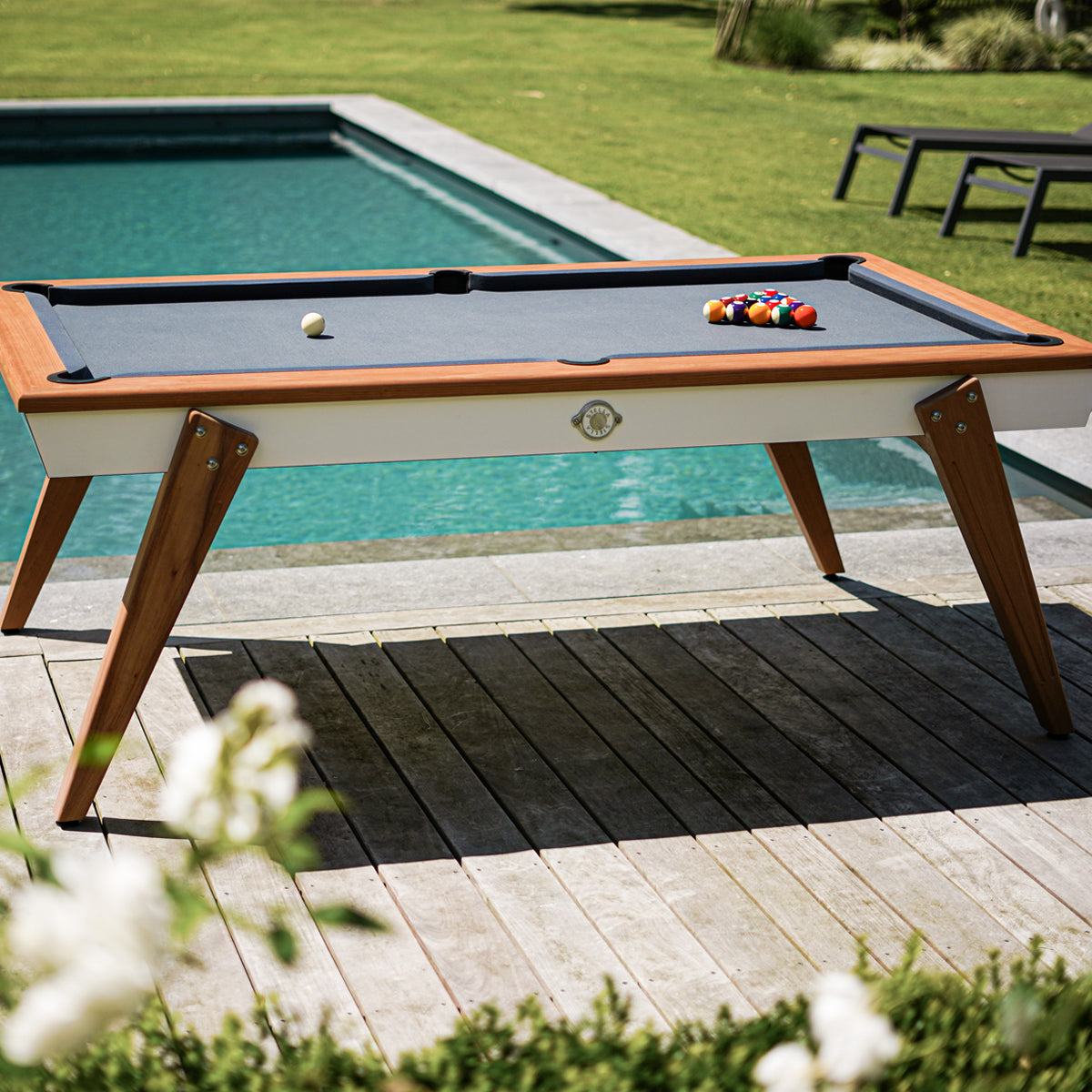 Stella Outdoor Millesime White 3-in-1 Pool Table