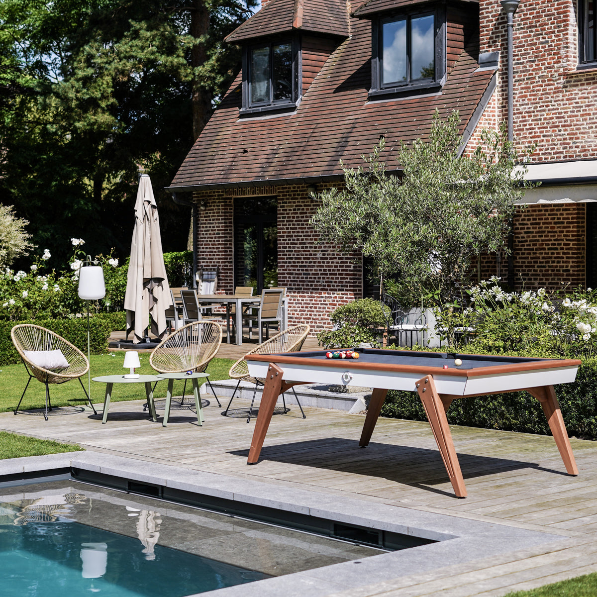 Stella Outdoor Millesime White 3-in-1 Pool Table