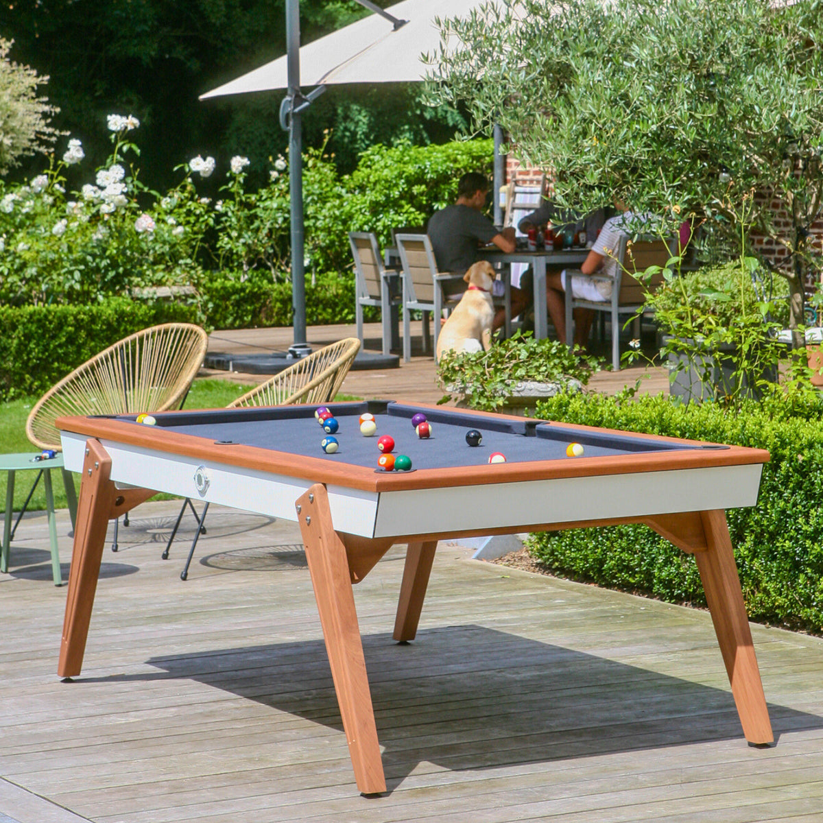 Stella Outdoor Millesime White 3-in-1 Pool Table