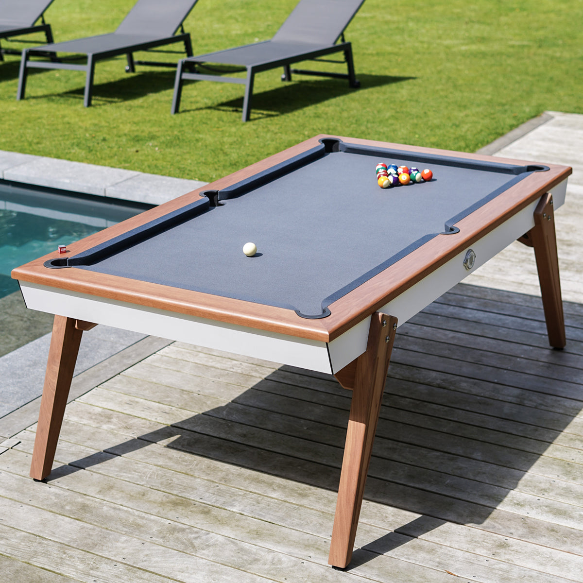 Stella Outdoor Millesime White 3-in-1 Pool Table