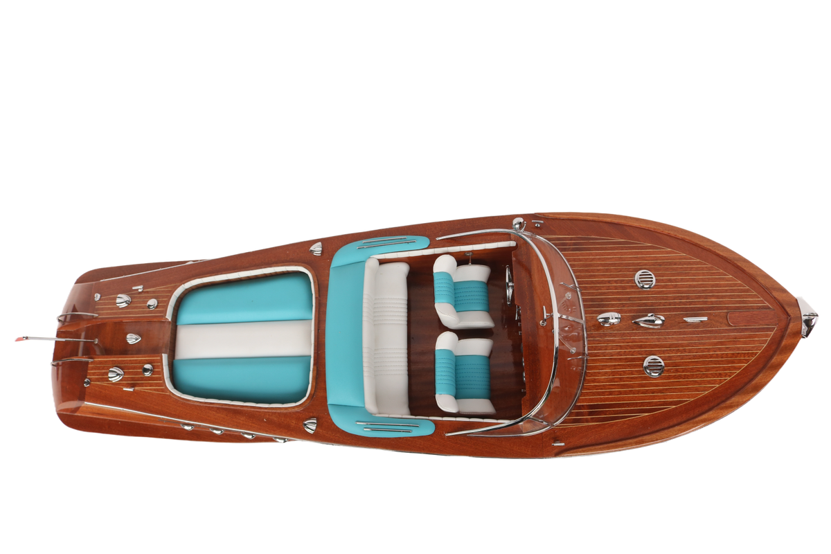 Classic Craft Riva Aquarama Model Boat / Blue Seats
