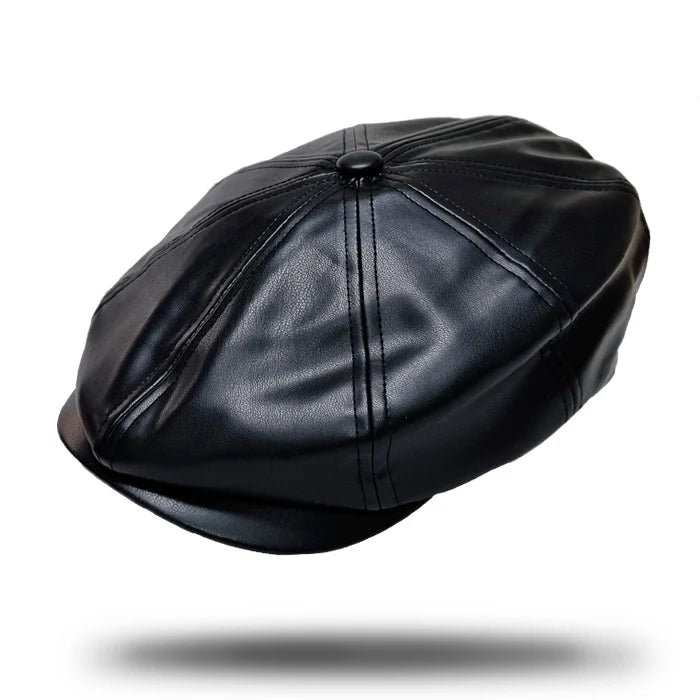 Stanton Hats PU Leather Newsboy Cap - SY366