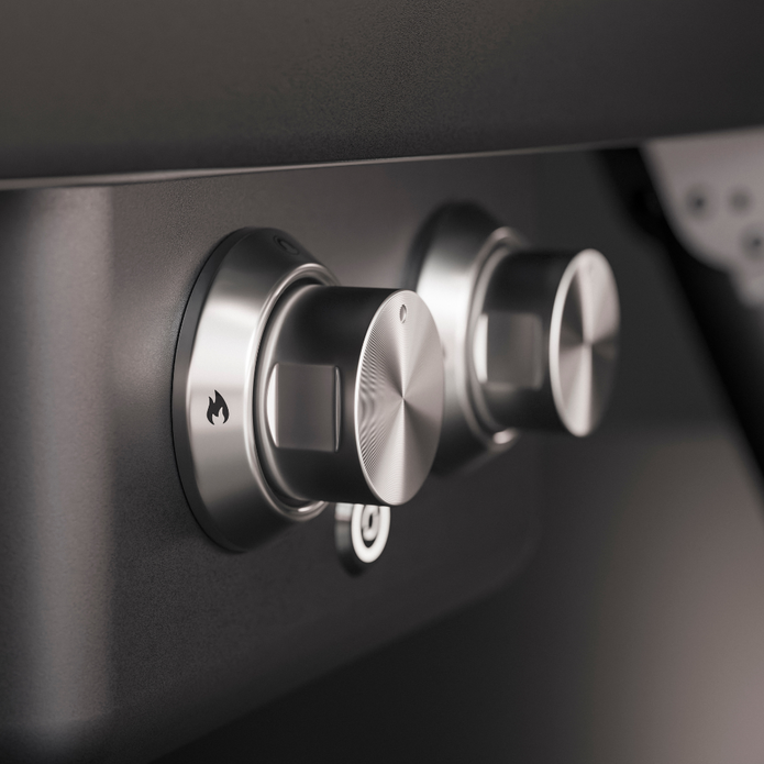 WITT Etna Rotante Gas Powered Pizza Oven w/ Twin Burner &amp; Rotating Stone 16&quot; - Black