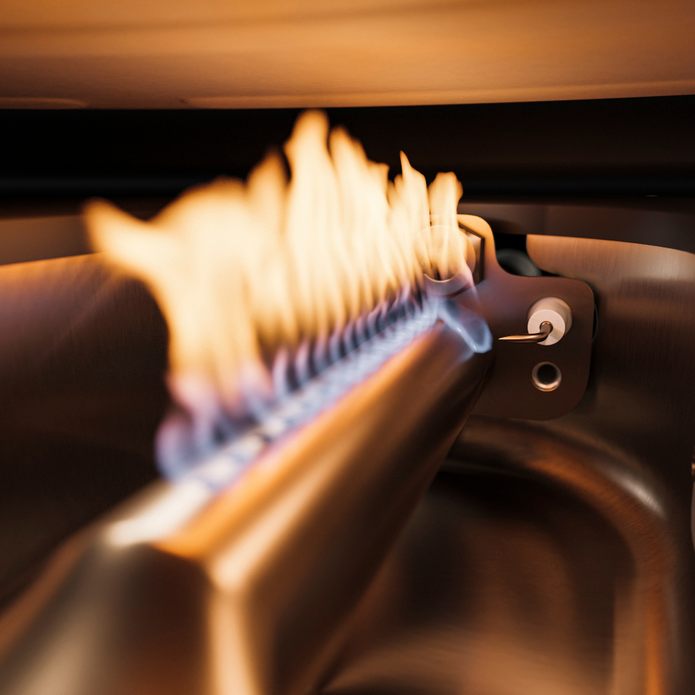 WITT Etna Rotante Gas Powered Pizza Oven w/ Twin Burner &amp; Rotating Stone 16&quot; - Black