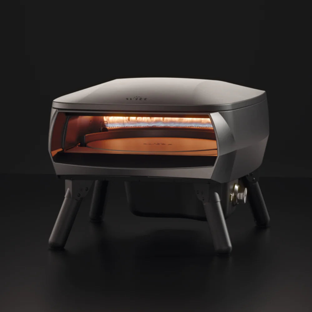 WITT Piccolo Rotante Gas Powered Pizza Oven w/ Rotating Stone 13&quot; - Black