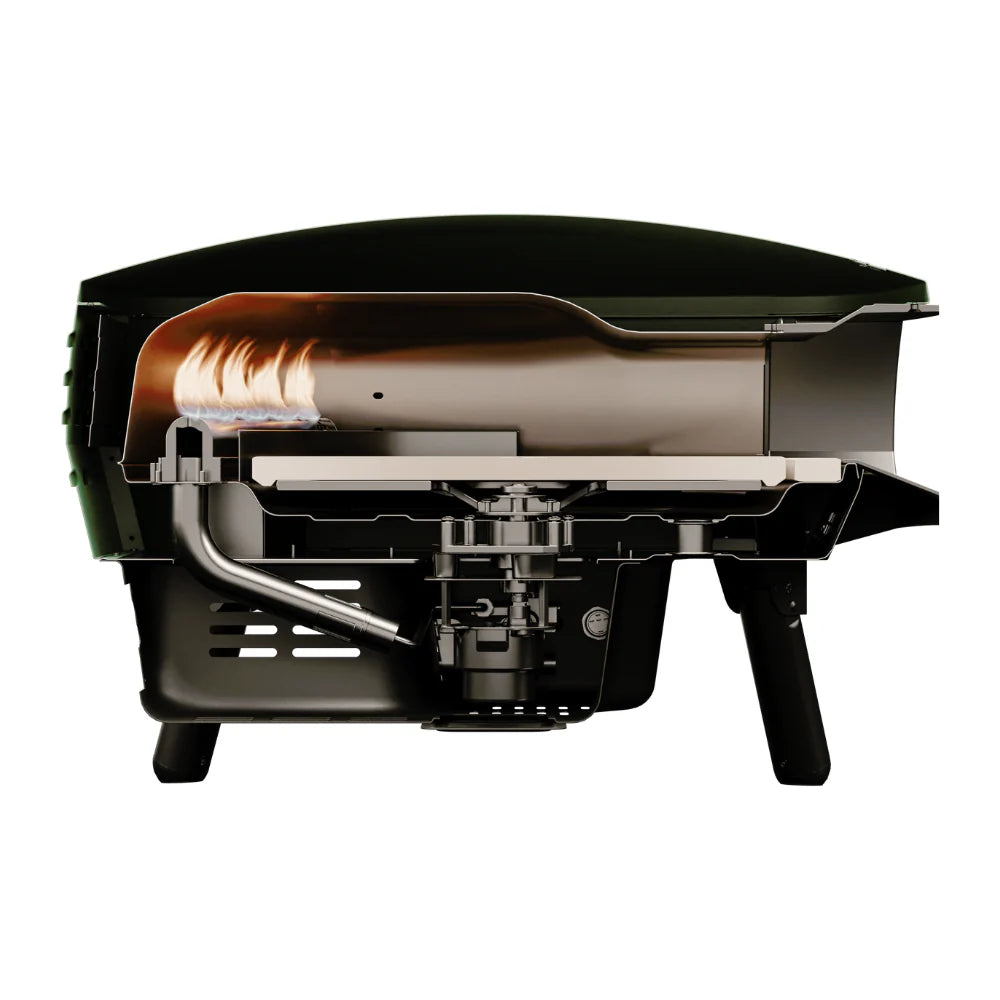 WITT Piccolo Rotante Gas Powered Pizza Oven w/ Rotating Stone 13&quot; - Green