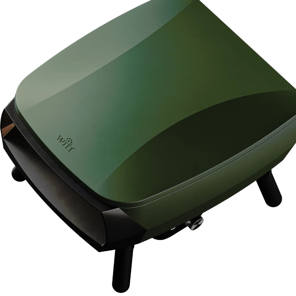 WITT Piccolo Rotante Gas Powered Pizza Oven w/ Rotating Stone 13&quot; - Green
