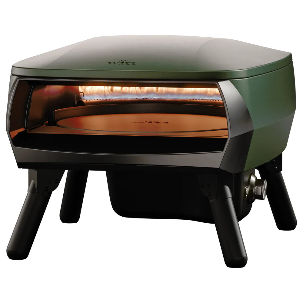 WITT Piccolo Rotante Gas Powered Pizza Oven w/ Rotating Stone 13&quot; - Green