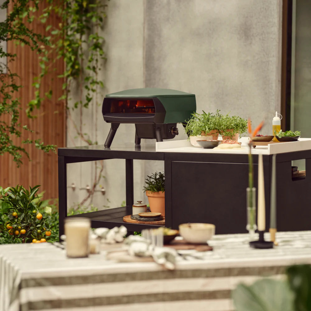 WITT Piccolo Rotante Gas Powered Pizza Oven w/ Rotating Stone 13&quot; - Green