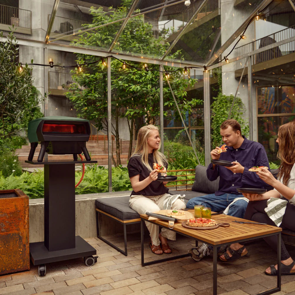 WITT Piccolo Rotante Gas Powered Pizza Oven w/ Rotating Stone 13&quot; - Green