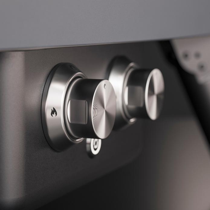 WITT Etna Rotante Gas Powered Pizza Oven w/ Twin Burner &amp; Rotating Stone 16&quot; - Graphite