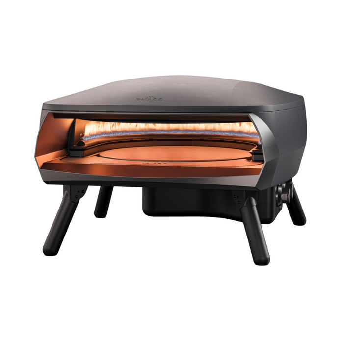 WITT Etna Rotante Gas Powered Pizza Oven w/ Twin Burner &amp; Rotating Stone 16&quot; - Graphite
