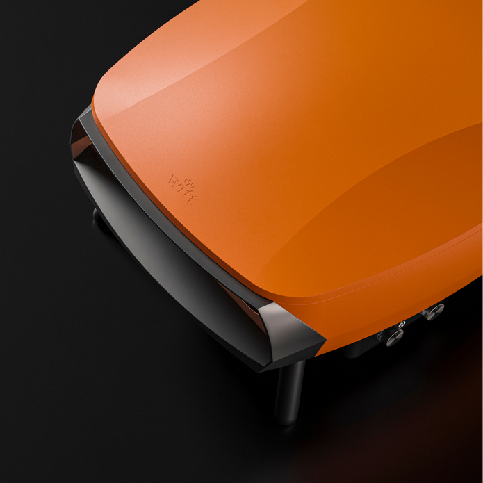 WITT Etna Rotante Gas Powered Pizza Oven w/ Twin Burner &amp; Rotating Stone 16&quot; - Orange