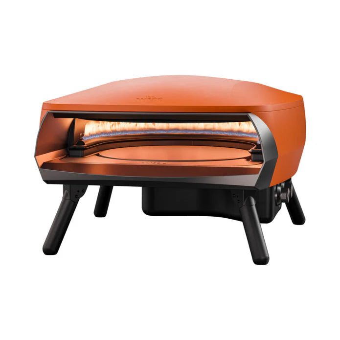 WITT Etna Rotante Gas Powered Pizza Oven w/ Twin Burner &amp; Rotating Stone 16&quot; - Orange