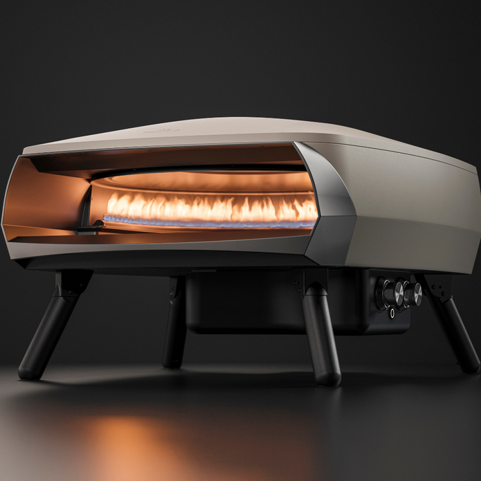 WITT Etna Rotante Gas Powered Pizza Oven w/ Twin Burner &amp; Rotating Stone 16&quot; - Stone