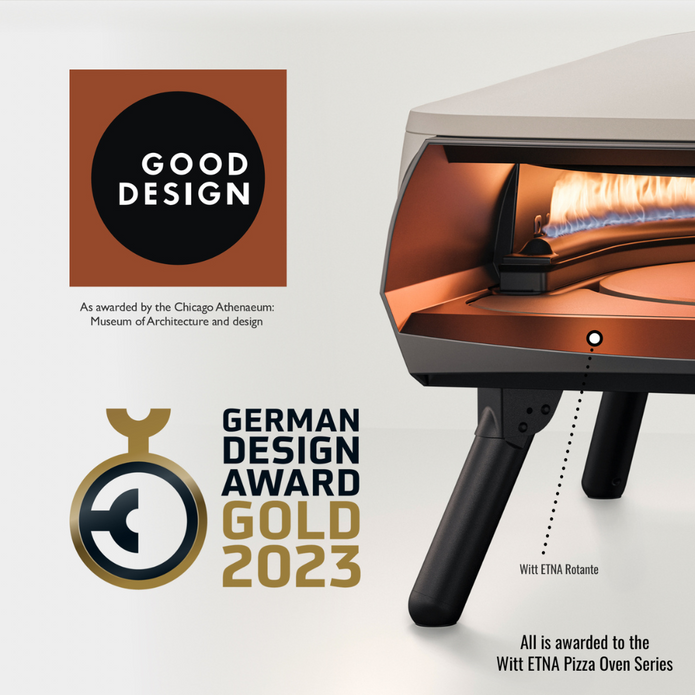 WITT Etna Rotante Gas Powered Pizza Oven w/ Twin Burner &amp; Rotating Stone 16&quot; - Stone