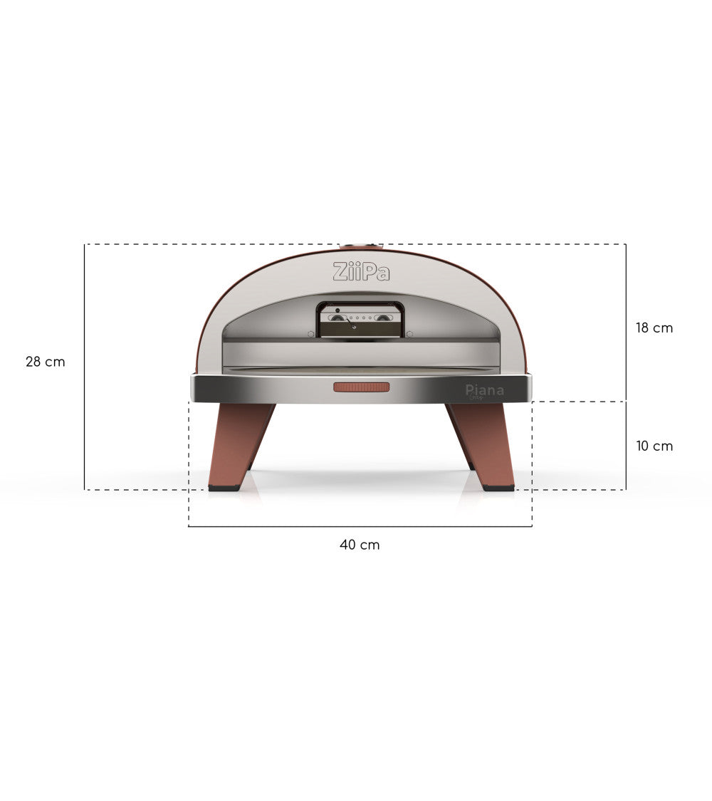 ZiiPa Piana Gas Fired Pizza Oven PLUS Rotating Stone / Terracotta