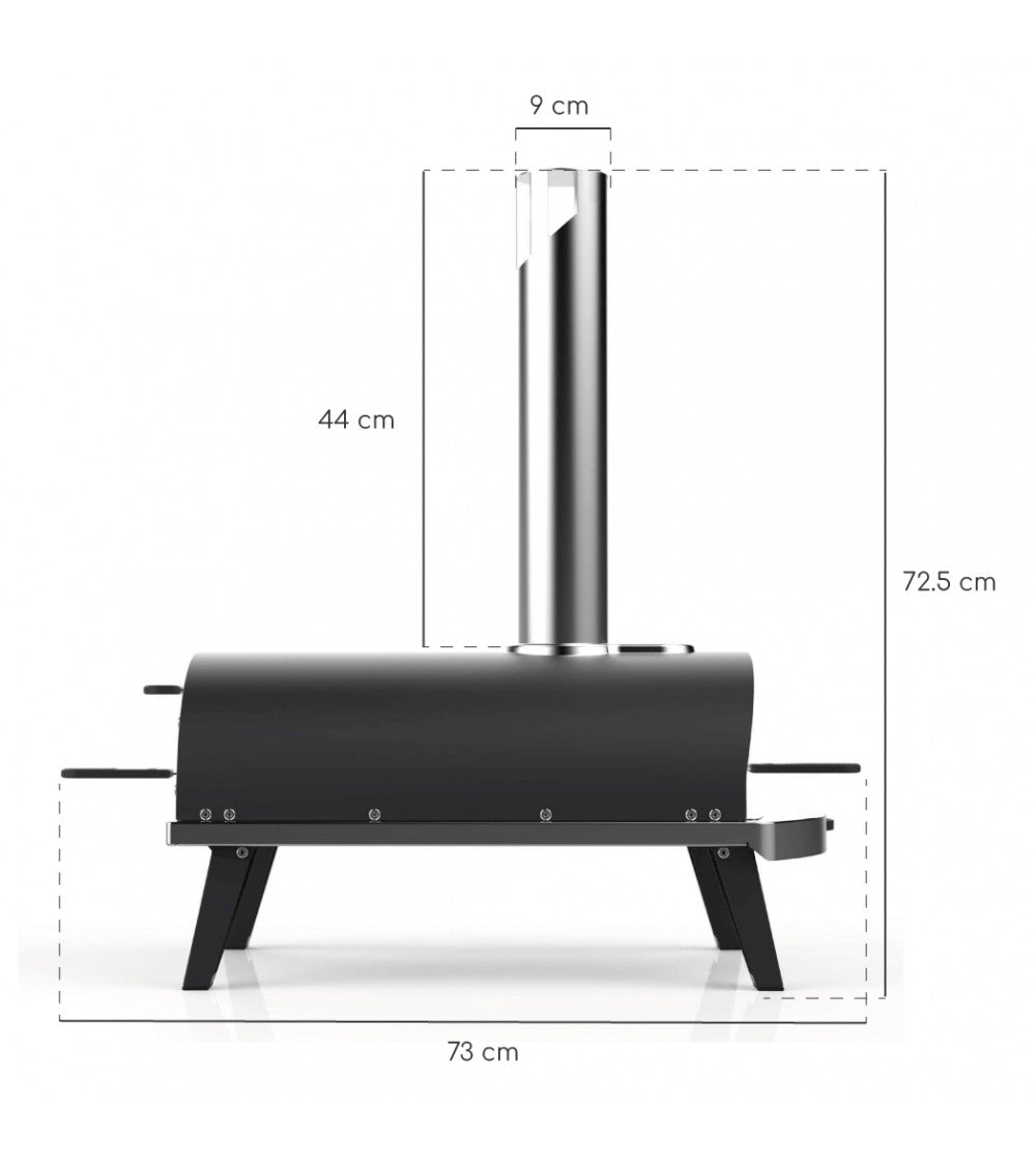 ZiiPa Piana Wood Pellet Pizza Oven PLUS Rotating Stone / Slate