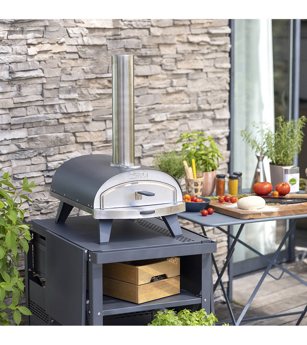 ZiiPa Piana Wood Pellet Pizza Oven PLUS Rotating Stone / Slate