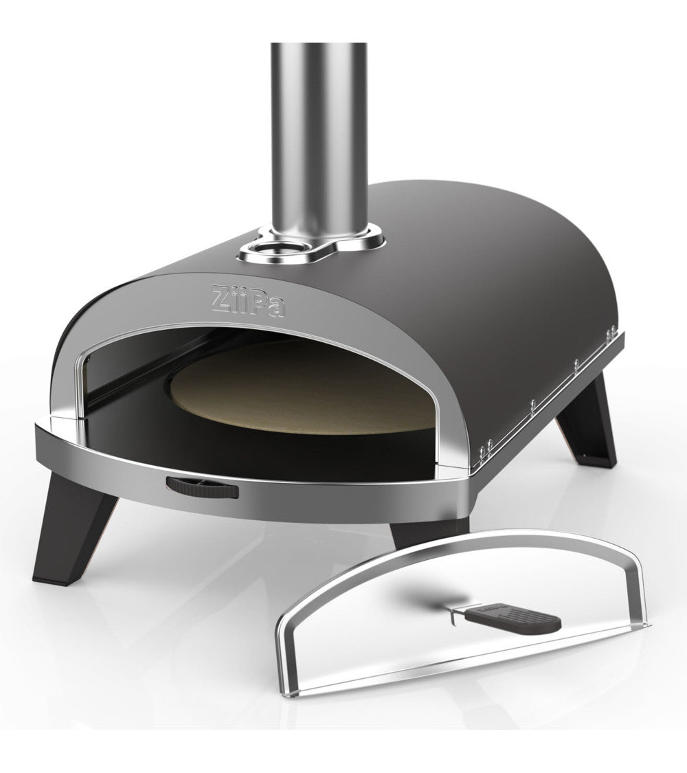ZiiPa Piana Wood Pellet Pizza Oven PLUS Rotating Stone / Slate