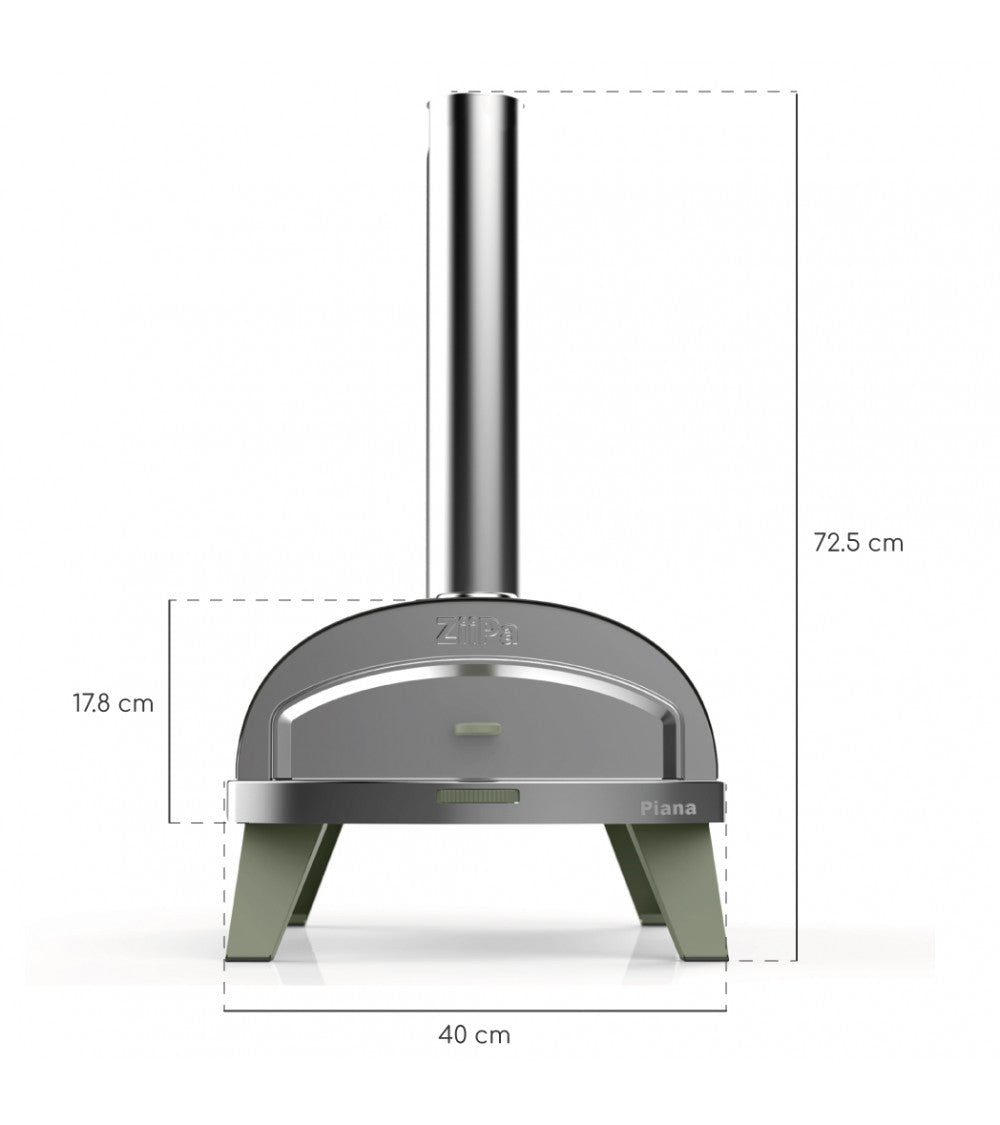 ZiiPa Piana Wood Pellet Pizza Oven PLUS Rotating Stone / Eucalyptus