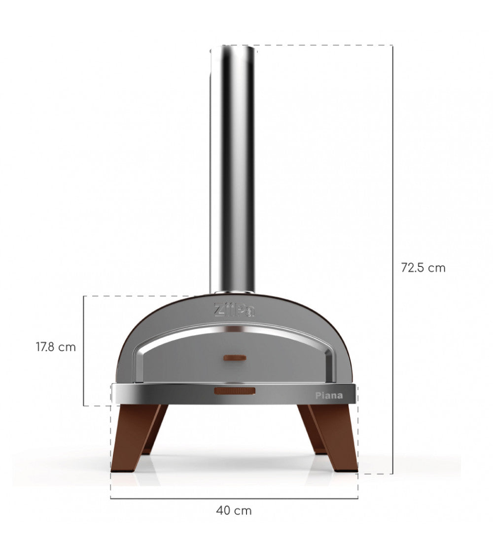 ZiiPa Piana Wood Pellet Pizza Oven PLUS Rotating Stone / Terracotta