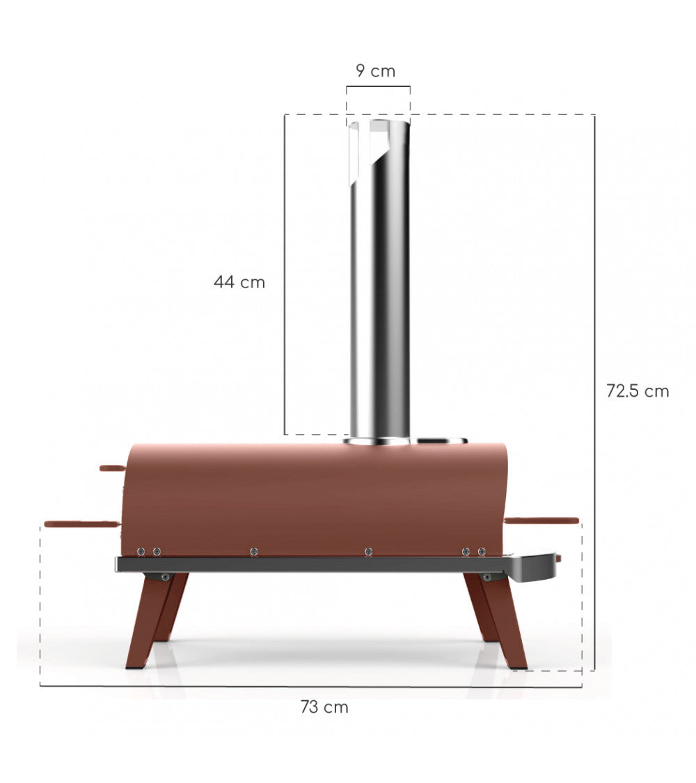 ZiiPa Piana Wood Pellet Pizza Oven PLUS Rotating Stone / Terracotta