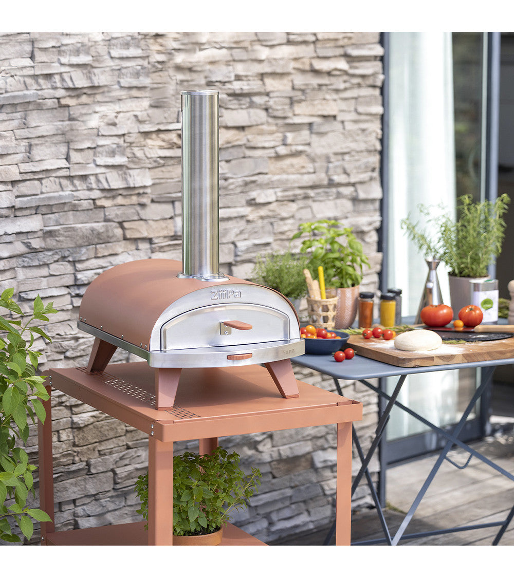 ZiiPa Piana Wood Pellet Pizza Oven PLUS Rotating Stone / Terracotta
