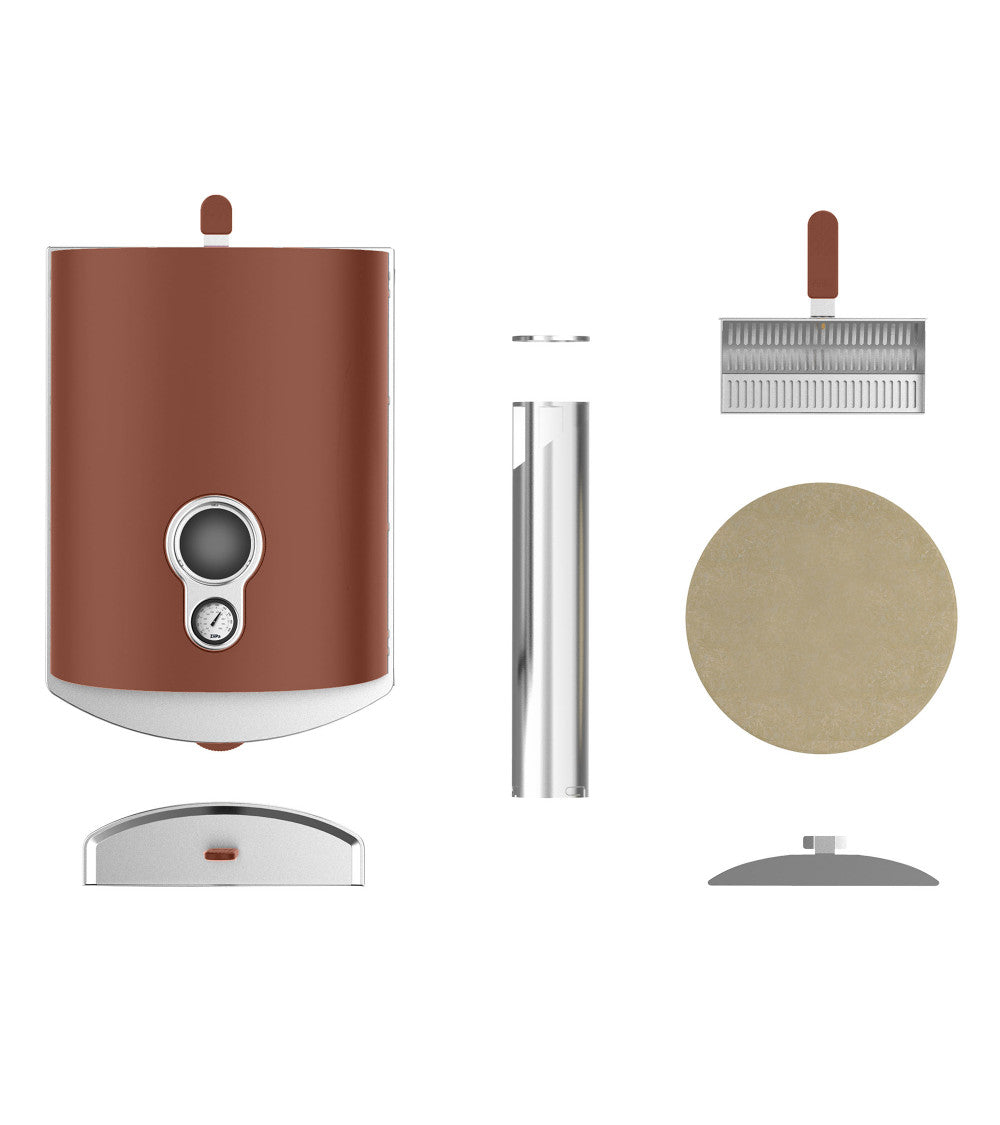 ZiiPa Piana Wood Pellet Pizza Oven PLUS Rotating Stone / Terracotta
