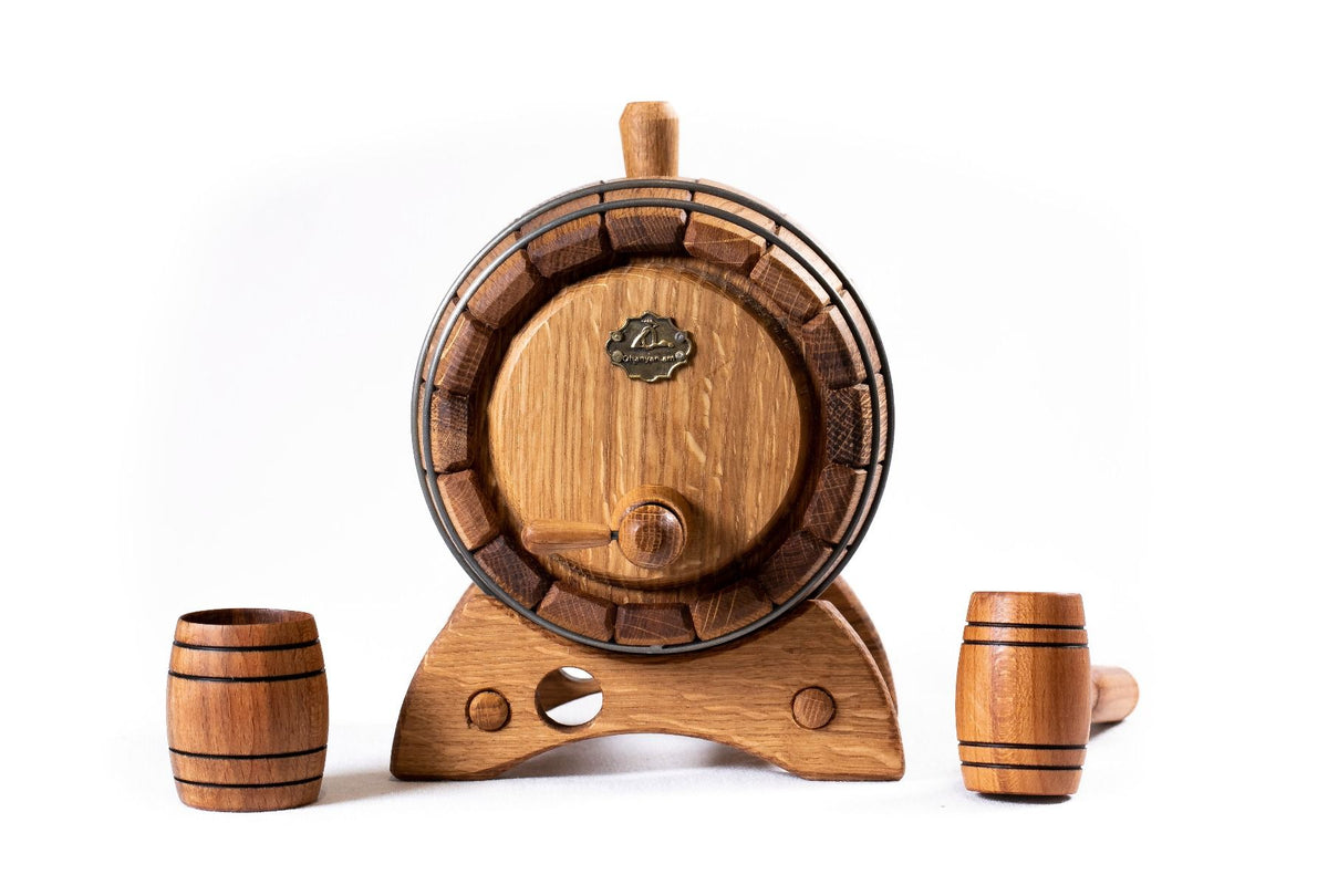 Hrachya Ohanyan Woodworks Cognac and Wine Ageing Barrel / 1 Litre