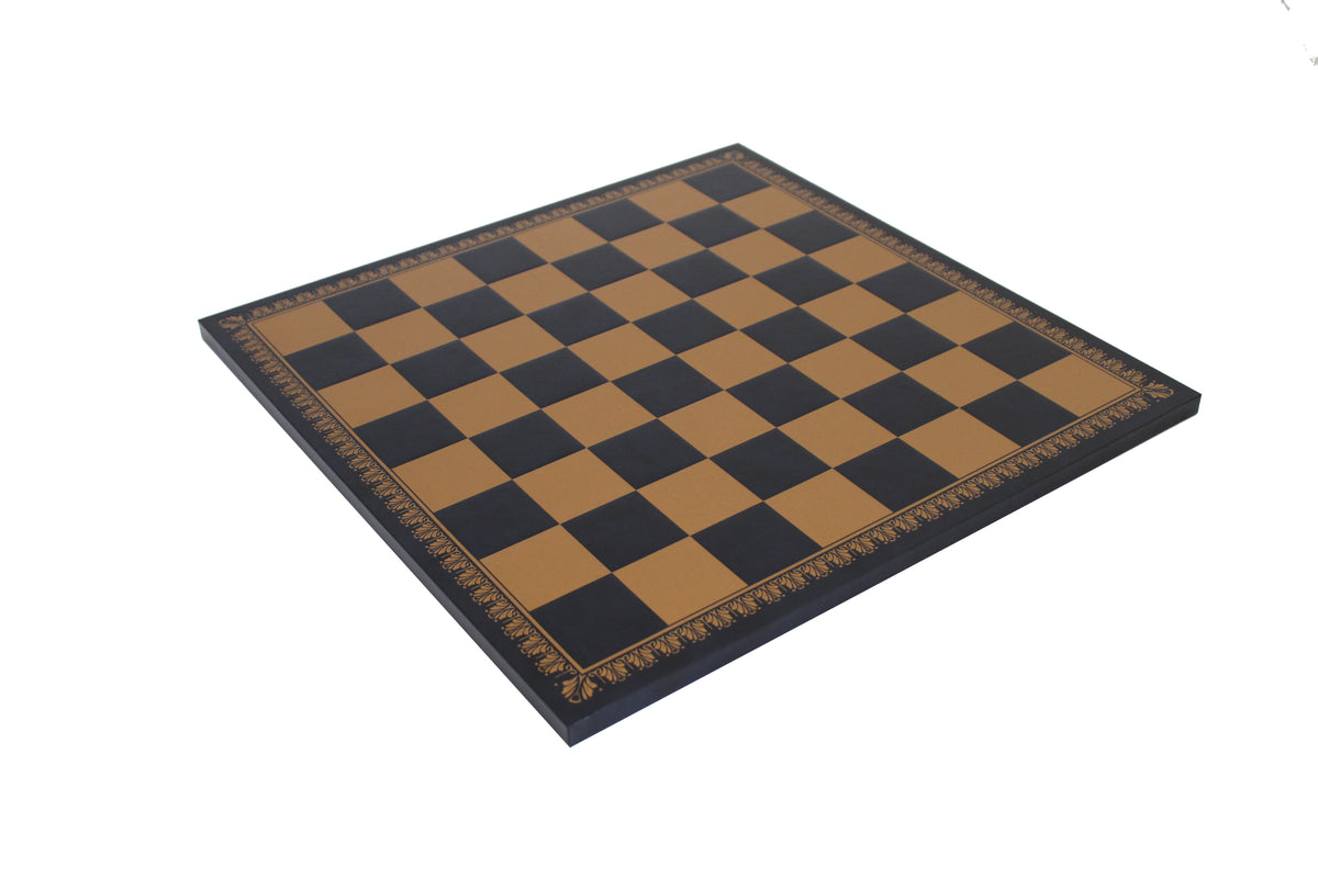 Italfama Renaissance Theme Hand Painted Metal Chess Set with Gold and Blue Leatherette Chess Board