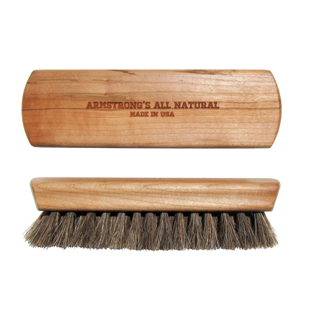 Armstrong All Natural Genuine Natural Wood & Horsehair Buffing Brush