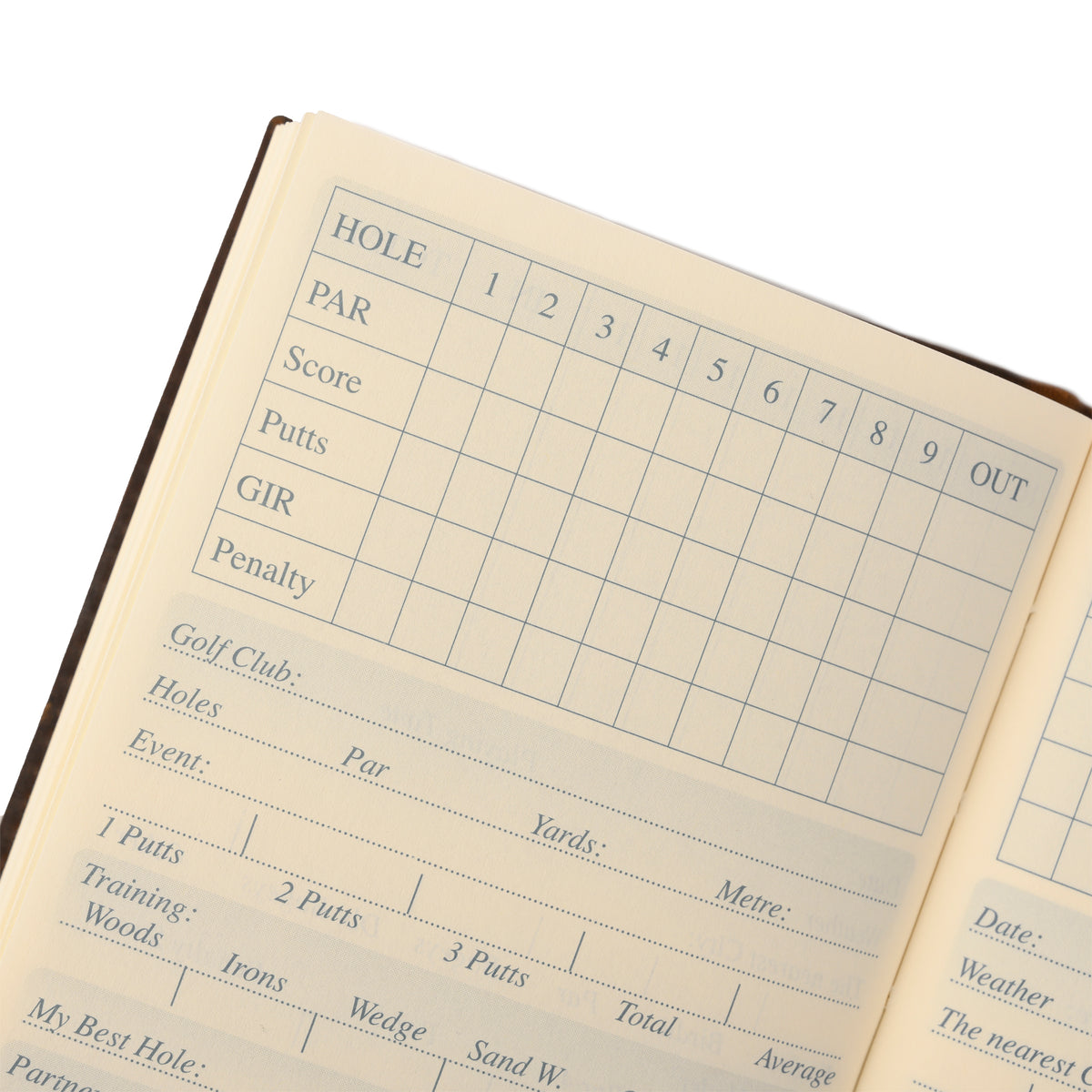 Moore &amp; Giles Travel Golf Scorebook