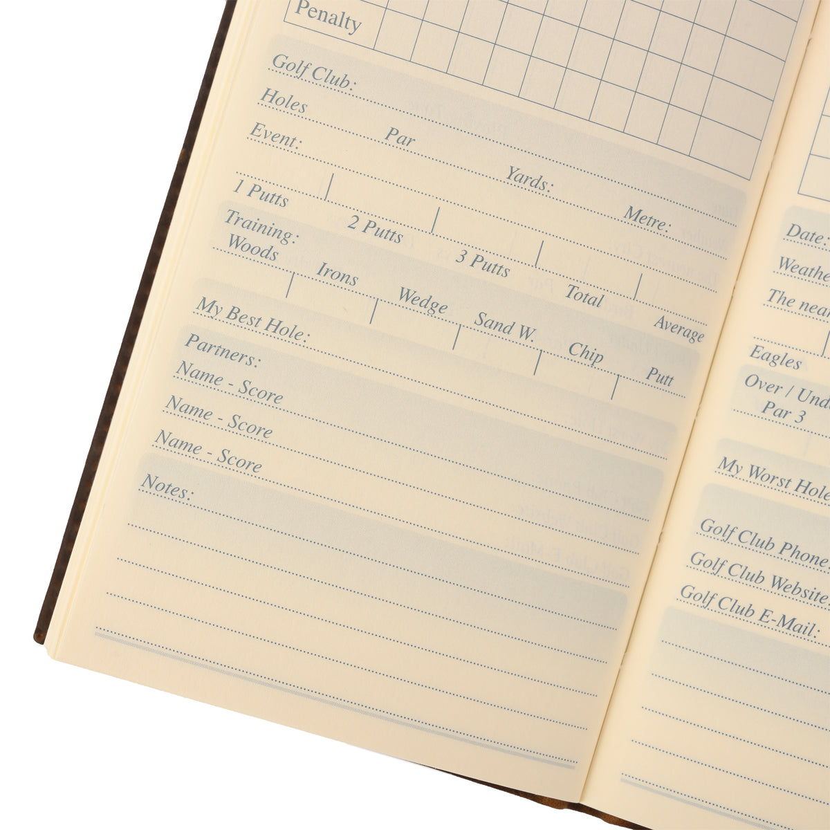 Moore &amp; Giles Travel Golf Scorebook