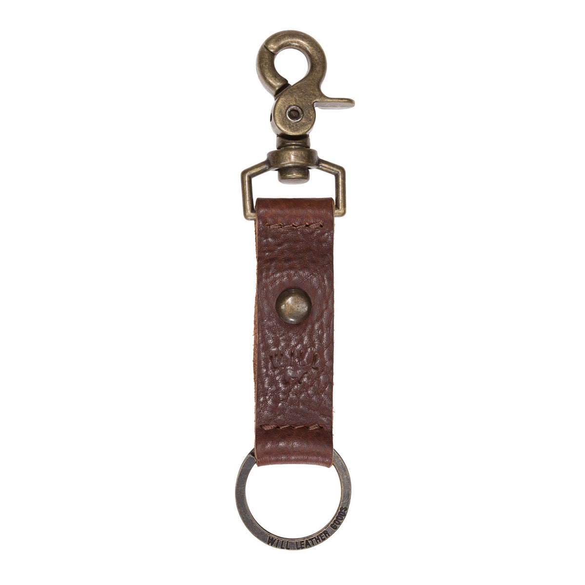 Will Leather Wren Keychain Brown