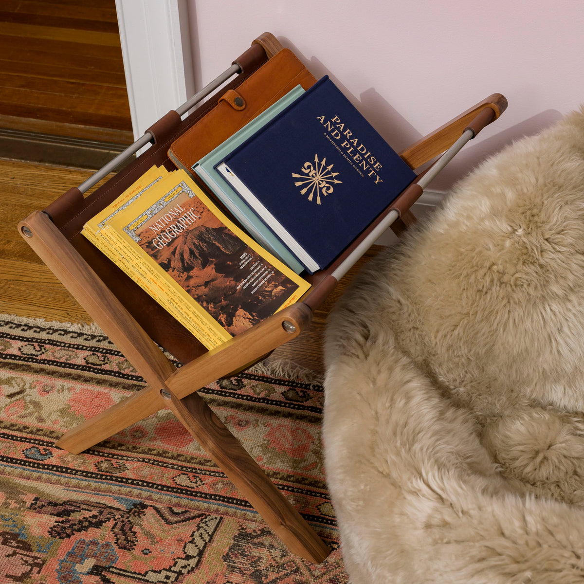 Moore &amp; Giles Walnut Magazine Holder