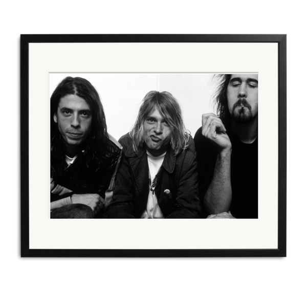 ミュージシャン NIRVANA 1996 MONOCHROME PORTRAIT DELTAXL NIRVANA GROUP BLACK & WHITE 24x36 POSTER KURT COBAIN DAVE GROHL