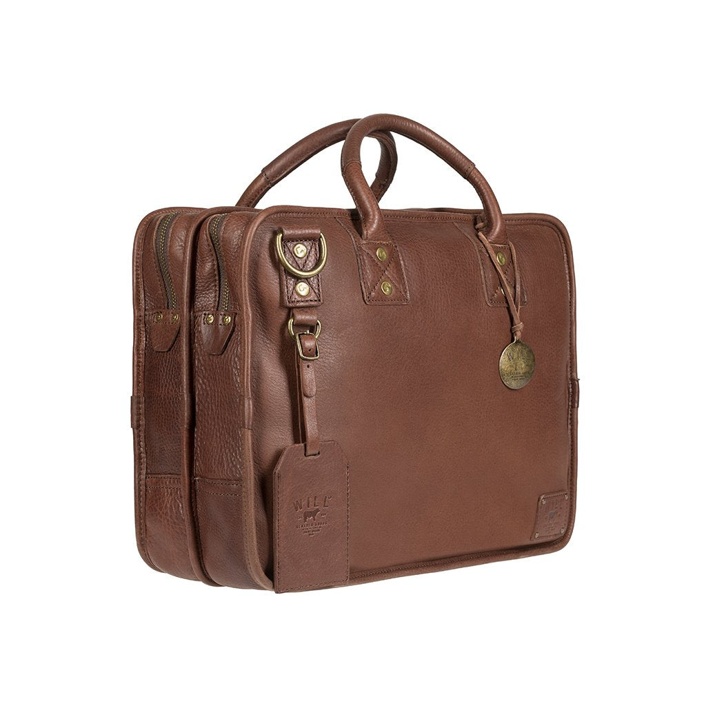Will Leather Hank Satchel Brown