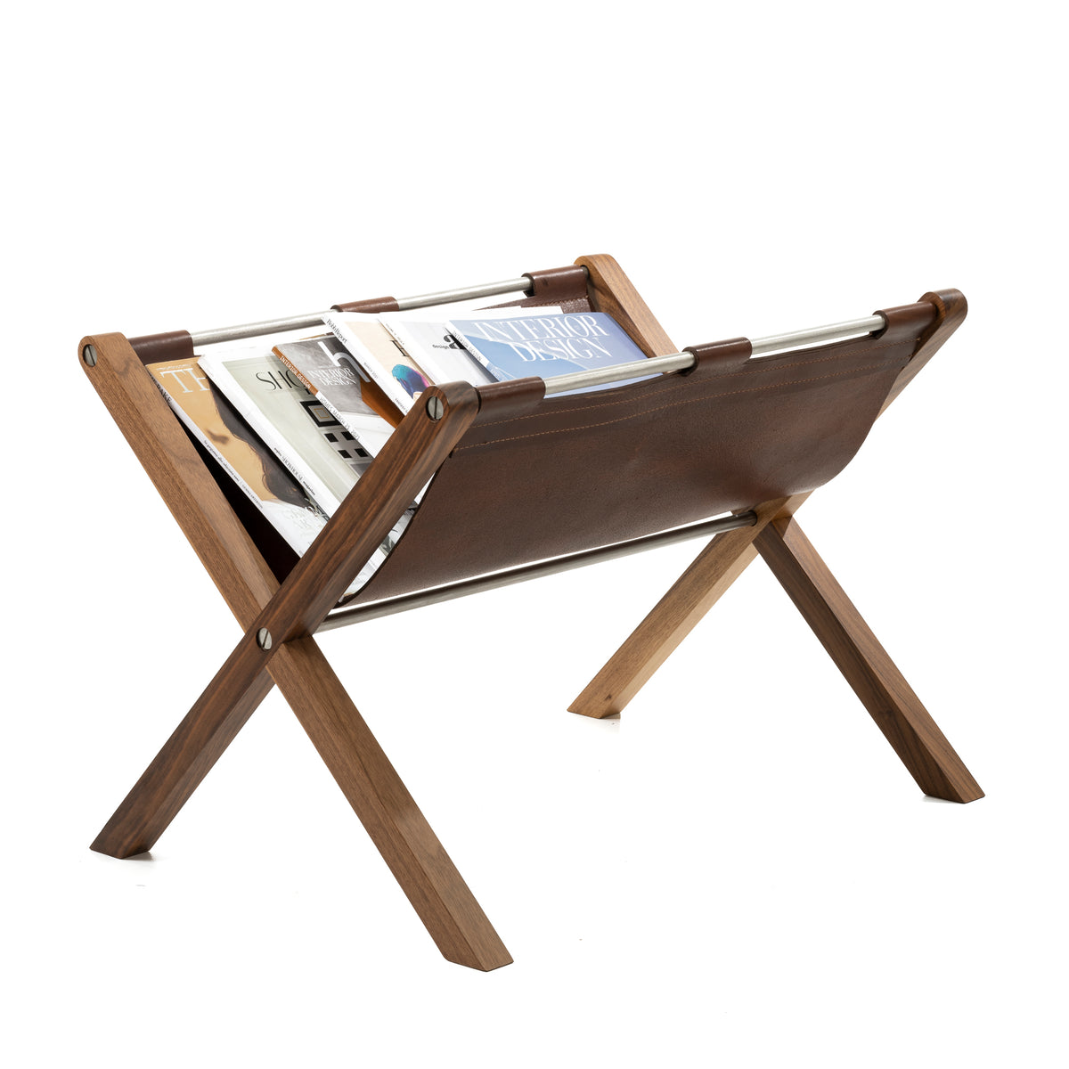 Moore &amp; Giles Walnut Magazine Holder