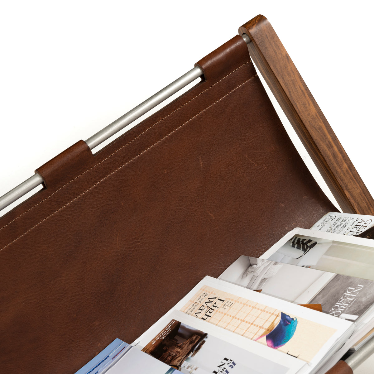 Moore &amp; Giles Walnut Magazine Holder