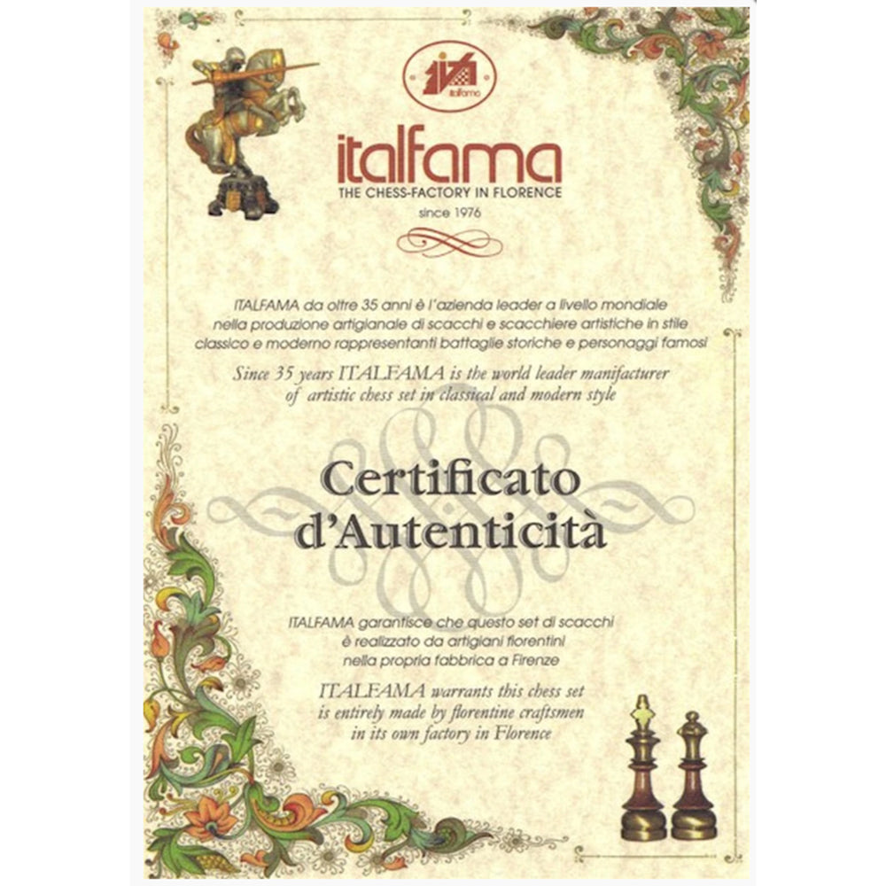 Large Arabesque Classic Staunton Metal Chess Set with Elm Burl Chess Board