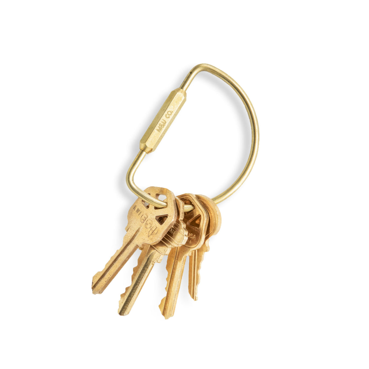 Maxx &amp; Unicorn D Keyring Brass